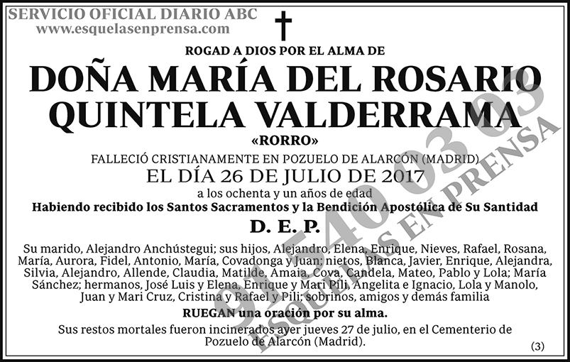 María del Rosario Quintela Valderrama